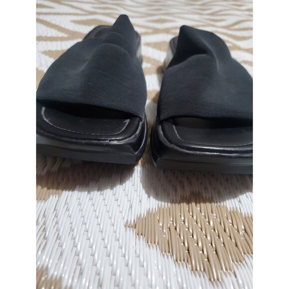 Vintage STEVE MADDEN Y2K 90's Chunky Platform Black Sandals Slides SZ 9.5 - Picture 8 of 9